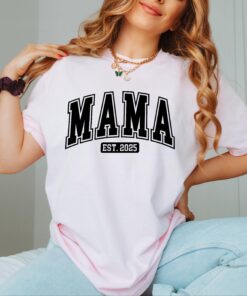 mama est 2025 shirt for new moms oversized comfort colors t shirt perfect for mothers day and mama to be celebrations kp7bk