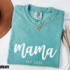 mama est 2025 t shirt custom mama tee for pregnancy announcement personalized mothers day shirt rudtq scaled