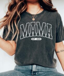 mama est year shirt custom personalized mom shirt for pregnancy announcement unique mothers day and birthday gift vdjru