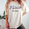 mama established 2023 shirt cute retro new mom tee personalized mama reveal t shirt for mothers day gifts hhkl3