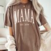 mama established 2024 shirt for new moms cute oversized t shirt mothers day gift personalized mom life tee zyogy scaled