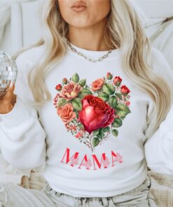 mama floral vintage roses heart sweatshirt for moms cute botanical shirt ideal for mothers day and valentines gifts fkk2h