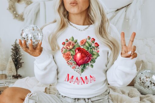 mama floral vintage roses heart sweatshirt for moms cute botanical shirt ideal for mothers day and valentines gifts fkk2h