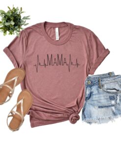 mama heartbeat long sleeve shirt for mothers day best mom ever trendy gift for mom to be funny mom life t shirt kwyes