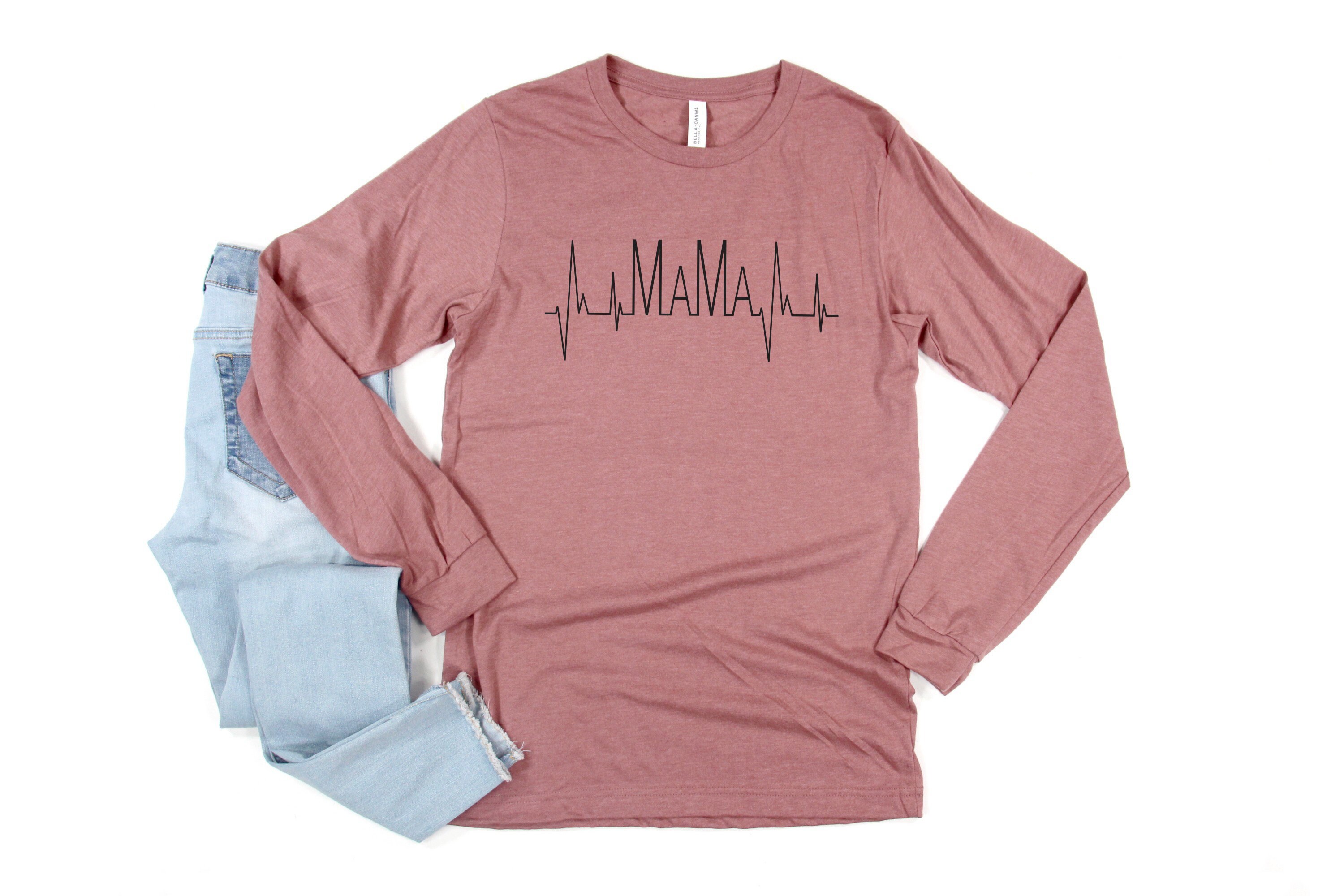 mama heartbeat shirt for mothers day best mom gift trendy long sleeve tee for moms and moms to be ibbk9 scaled