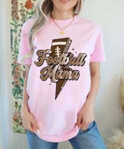 mama lightning football shirt for sports moms game day wear comfortable womens mom life tee aykj6