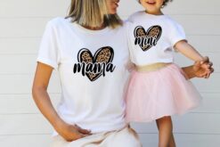 mama mini matching shirt for valentines day rainbow mama and mini shirts cute mom life apparel for mothers day cypl8