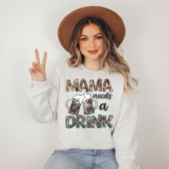 mama needs a drink sweatshirt funny mom life hoodie best mom ever gift mothers day shirt beer lover apparel krmcz
