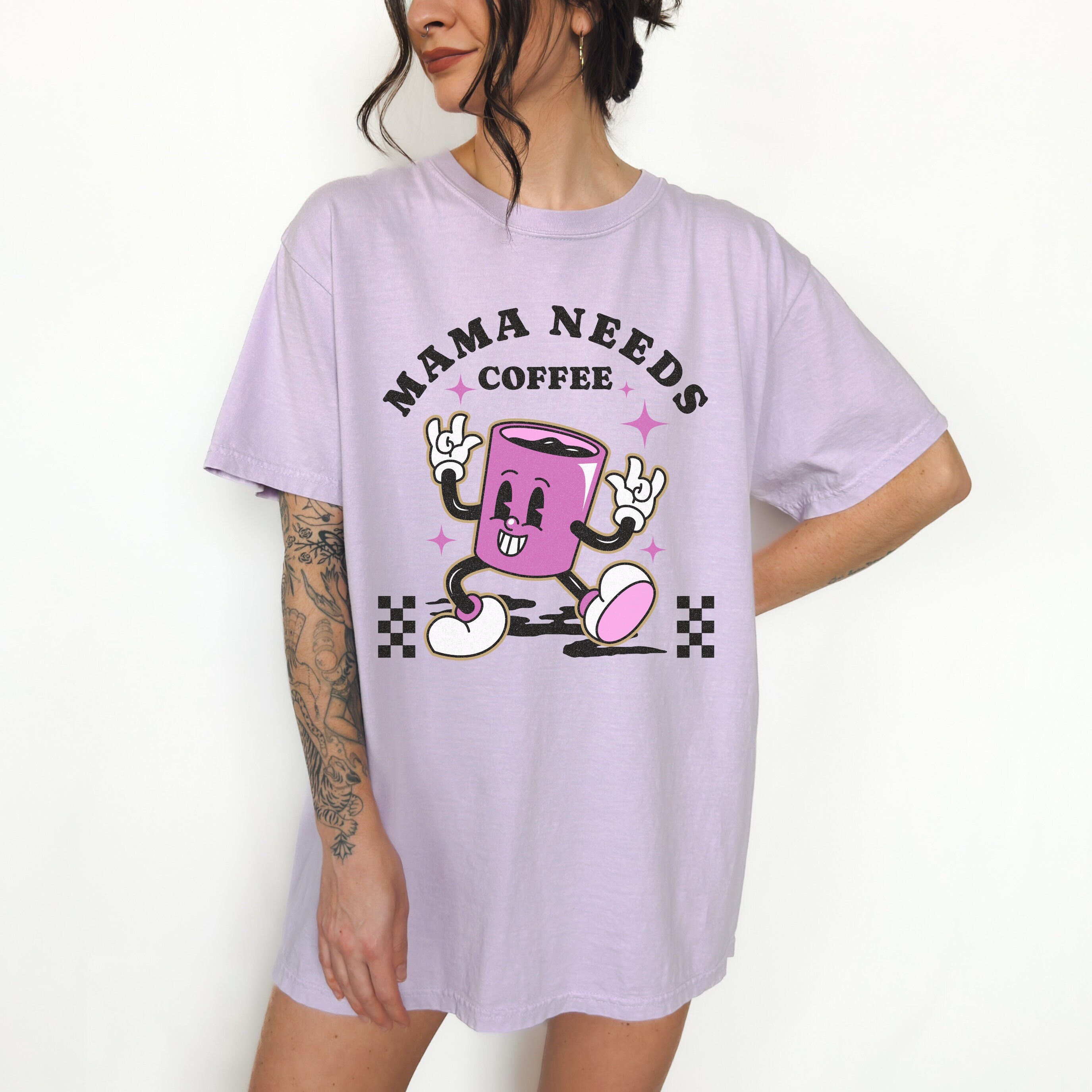 mama needs coffee graphic tee for women vintage mom shirt retro y2k style cute t shirt for stay at home moms 60ury scaled