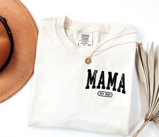 mama pocket shirt for new mothers personalized mothers day shirt cute mom life crewneck top jec7b