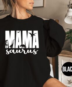 mama saurus sweatshirt for dinosaur lovers funny mom life shirt family outfit unique dinosaur mom gift aefey