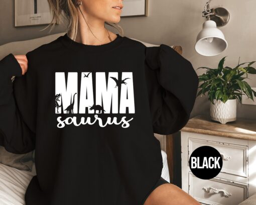 mama saurus sweatshirt for dinosaur lovers funny mom life shirt family outfit unique dinosaur mom gift aefey scaled