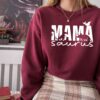 Mama Saurus Sweatshirt for Mom Life Funny Mothers Day Shirt Unique Gift for Moms Dino Lover Apparel