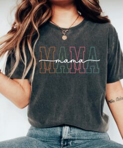 mama shirt for mothers day birthday gift from daughter funny mom t shirt baby shower pregnancy announcement loqbm