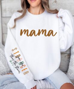 mama stronger than the storm sweatshirt with positive quotes for moms motivational mom life apparel and birthday gift cyt5w