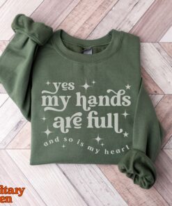 mama sweatshirt for mom of multiples crewneck funny mothers day gift for twin mama with full hands x3fqm