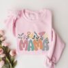 Mama Sweatshirt with Wildflowers for New Moms Personalized Gift for Mothers Day Baby Shower and Pregnancy