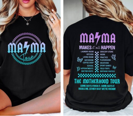mama tour two sided shirt for moms funny motherhood shirt some days i rock it best mom ever t shirt wfkl1