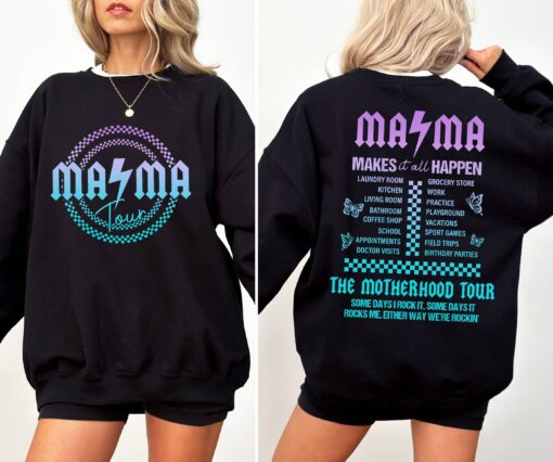 mama tour two sided sweatshirt funny mom shirt some days i rock it vintage mama life sweater for mothers day