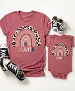 mama valentines shirt and mini matching rainbow shirt for mamas girl cute mom life outfits for valentines day dqsf2