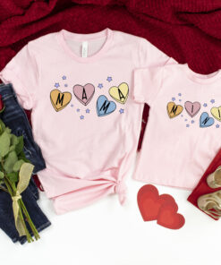 mama valentines shirt and mini matching rainbow shirts for mamas girl cute mom life apparel for valentines day vhxf7