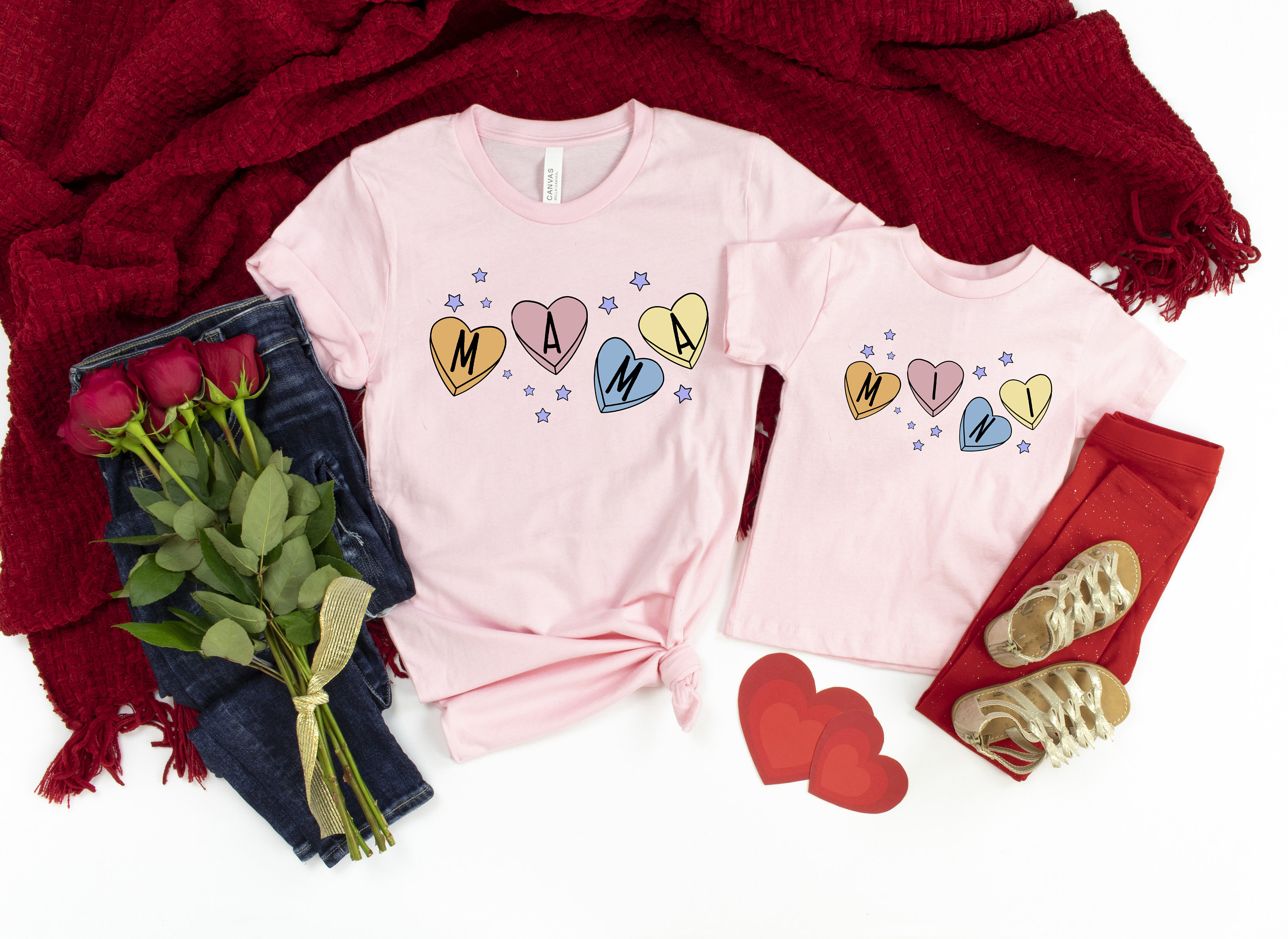 mama valentines shirt and mini matching rainbow shirts for mamas girl cute mom life apparel for valentines day vhxf7 scaled