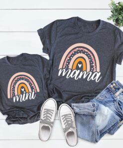 mama valentines shirt with rainbow design for mini me matching outfits cute mama and mini valentines shirts xnebi