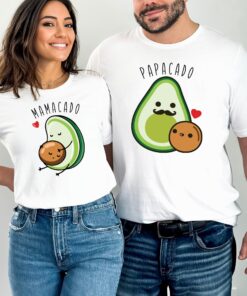 mamacado papacado funny family shirt new mom and new dad matching tees pregnancy reveal expecting gift t shirt kawop