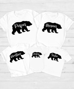 matching family bear shirts for papa bear mama bear baby bear cute family t shirts perfect for family outings bwteu