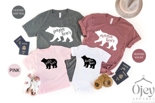 matching family bear shirts unisex t shirt baby mama papa bear tee for bear lover family gifts d5rsz