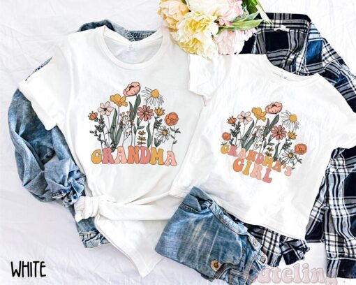 matching grandma and granddaughter wildflower shirt grammy and me t shirt for family bonding and gifts cirqu