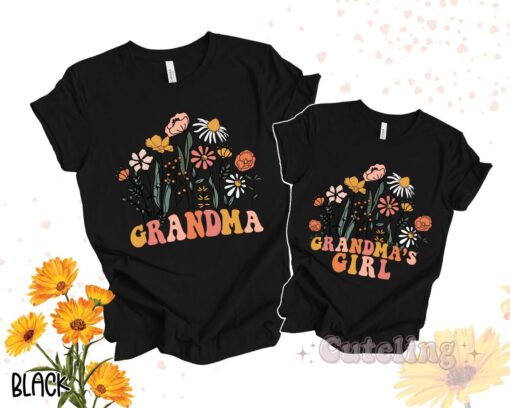 matching grandma and granddaughter wildflower t shirt grammy and me shirts for special moments together
