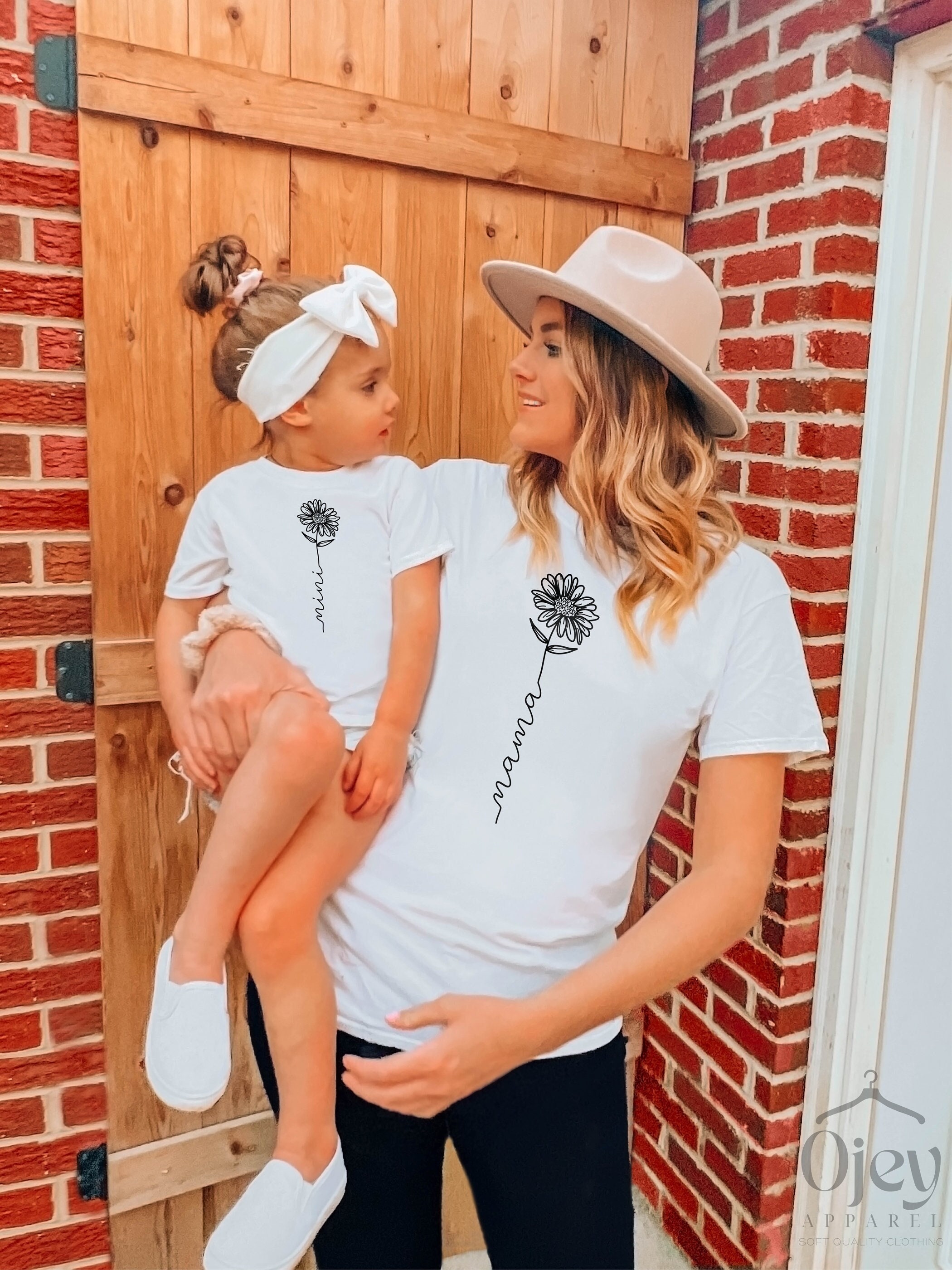 matching mama and mini floral outfit set for mothers day cute mom life shirt and baby bodysuit matching shirts crfzf scaled