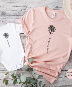 matching mama and mini floral outfit set for mothers day cute mom life shirt and baby bodysuit matching shirts ucqkj