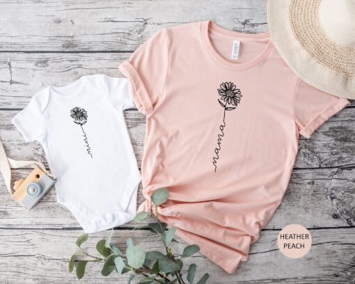 matching mama and mini floral outfit set for mothers day cute mom life shirt and baby bodysuit matching shirts ucqkj