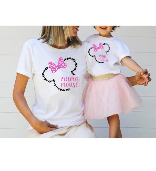 matching mama and mini mouse shirt disney mom and daughter tee cute family t shirt for disney lovers kgtnb