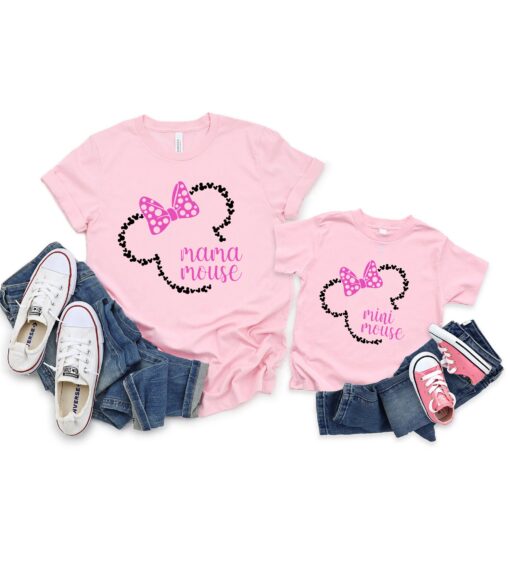 matching mama and mini mouse shirt disney mom and daughter tee cute family t shirt for disney lovers wehwc