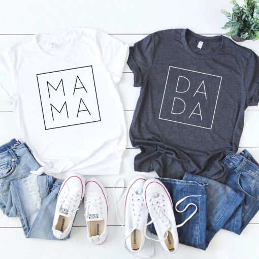 matching mama dada shirts for family outfits mom life and dad life t shirts unique mom gifts and dad gifts for mothers day vqq9n