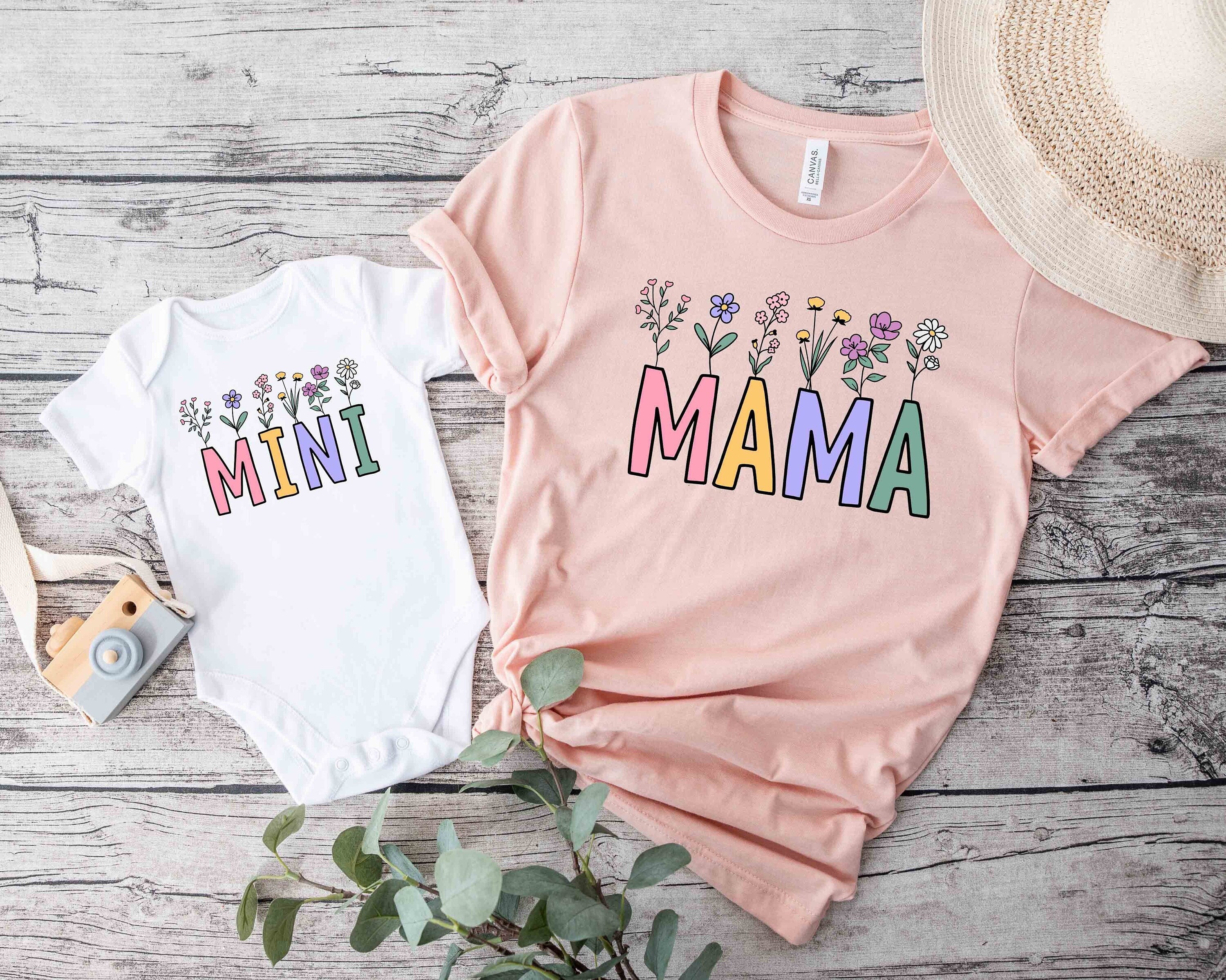 matching mama mini shirt for mother and daughter outfits cute new mom shirt mommy and me t shirt set vxab3 scaled