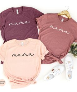 matching mama shirt for mothers day minimalist design cursive mama t shirt unique gift for mom and daughter fjuuo