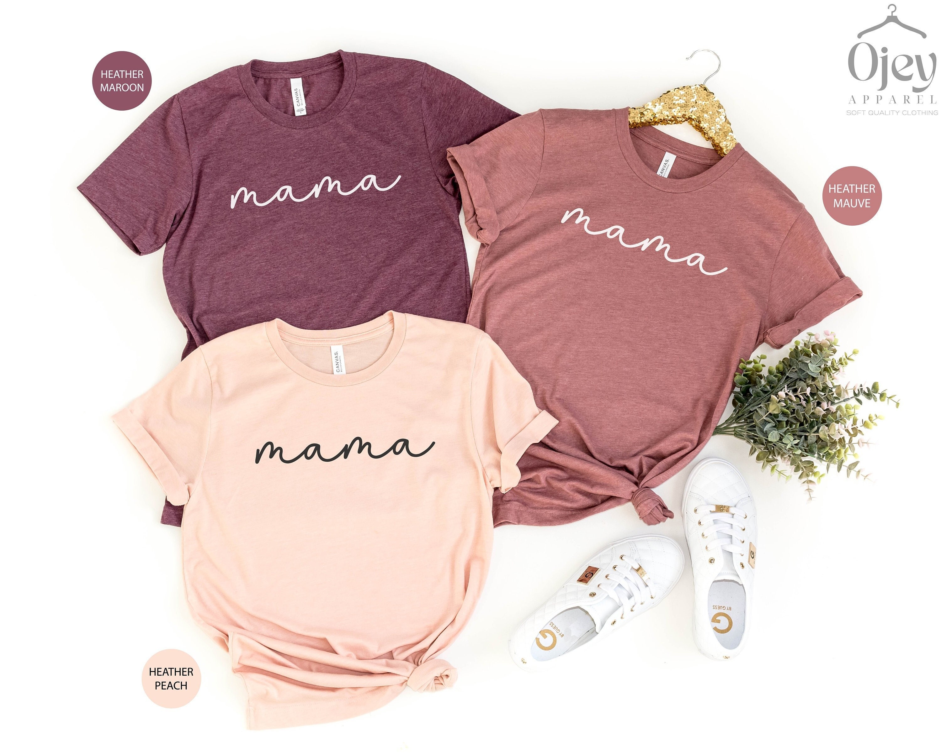 matching mama shirt for mothers day minimalist design cursive mama t shirt unique gift for mom and daughter fjuuo scaled