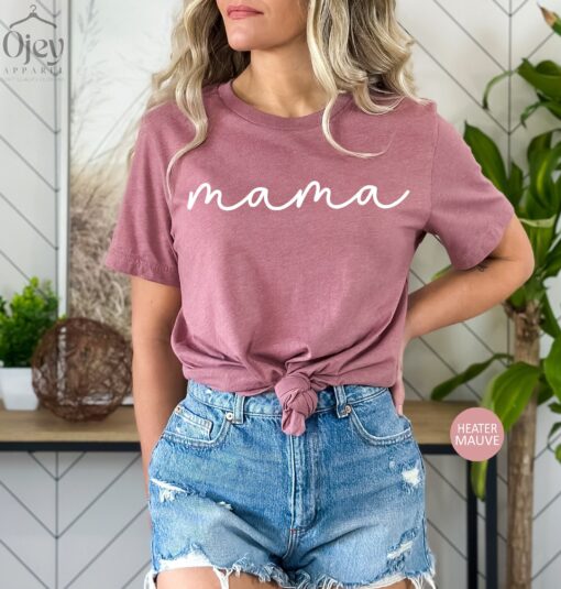 matching mama shirt for mothers day minimalist design cursive mama t shirt unique gift for mom and daughter hhsft
