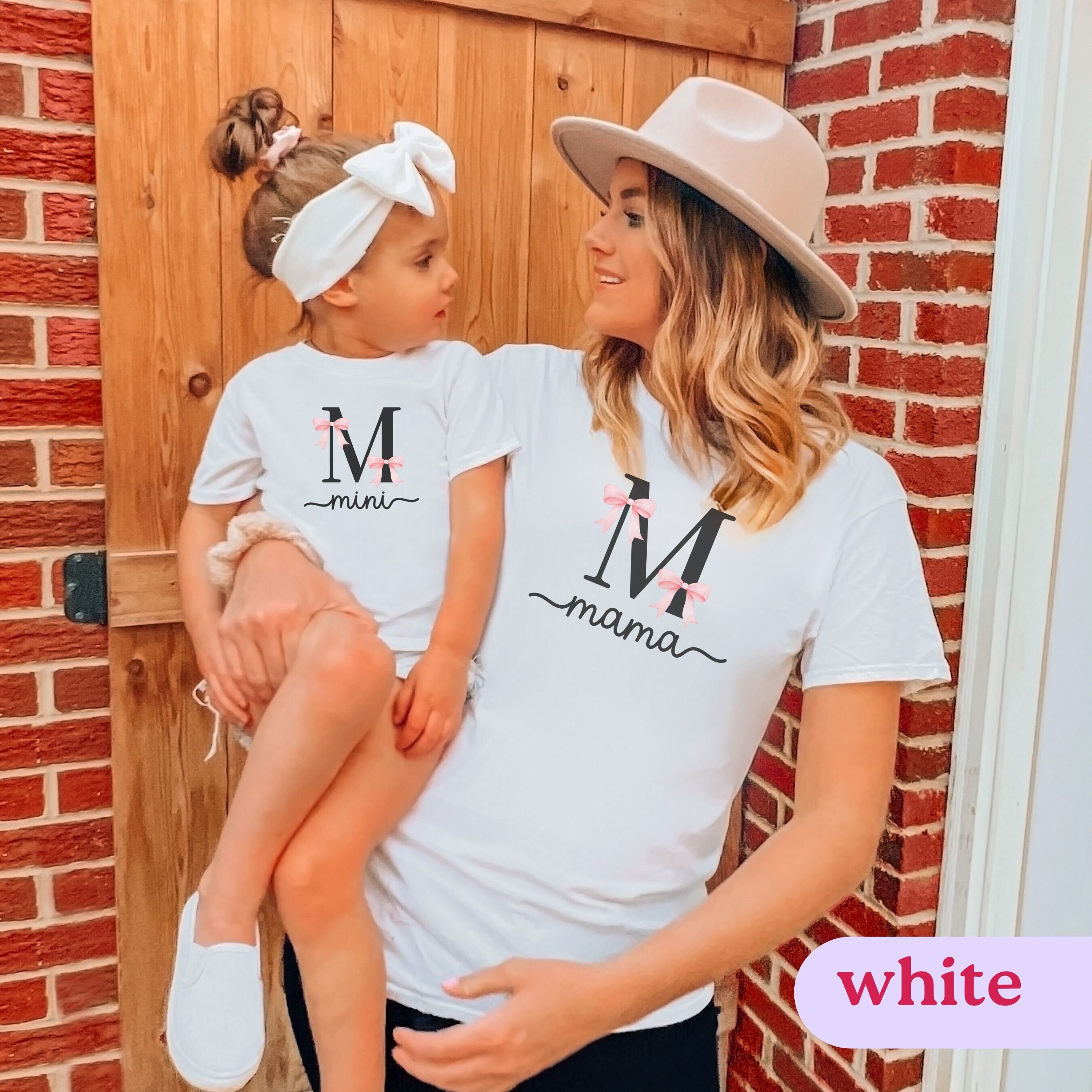 matching mom and daughter shirts mommy and me outfits pink bow t shirt cute gift for new moms baby shower idea t4raj