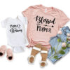 matching mommy and me shirts blessed mama shirt for baby shower mother son and daughter gift cute mom life shirts nlk4b scaled