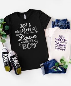 matching mother and son shirts just a mama in love with her son cute mommy and me t shirts for family bonding cmfnb