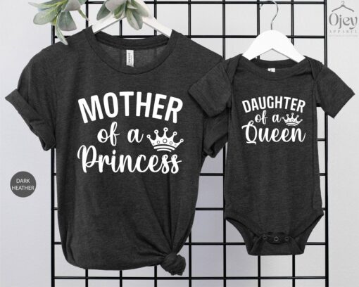 matching mother daughter shirts princess and queen theme best mom shirts for mothers day personalized gifts x718b scaled