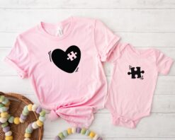 matching mothers day shirts for mom and mini me puzzle design cute mom and baby t shirts unique gifts for mothers day vd98c