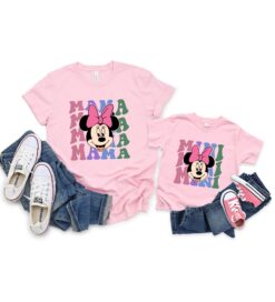 matching retro mama and mini mouse shirt disney mom and daughter t shirt family matching disney tee for kids gsfzq