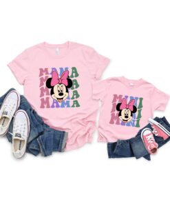 matching retro mama and mini mouse shirt disney mom and daughter t shirt family matching disney tee for kids gsfzq