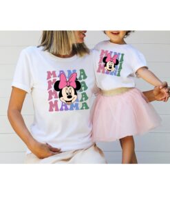 matching retro mama and mini mouse shirt disney mom and daughter t shirt family matching disney tee for kids klt7z